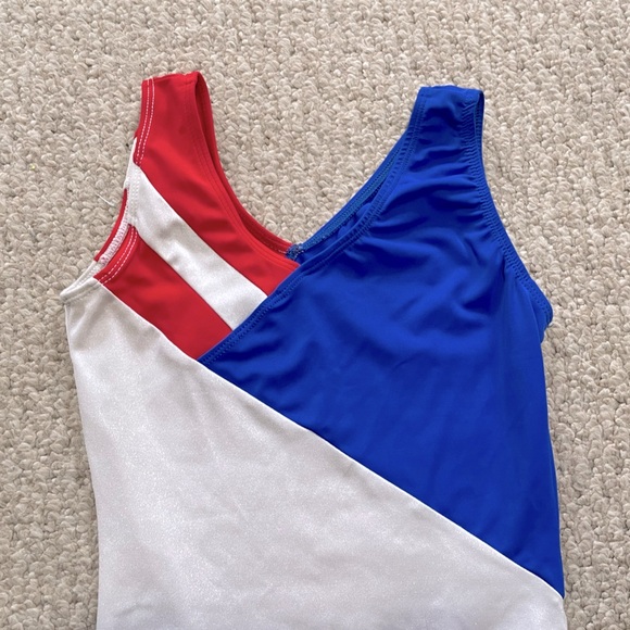 American Flag GK Elite Gymnastics Leotard AS - Picture 4 of 6